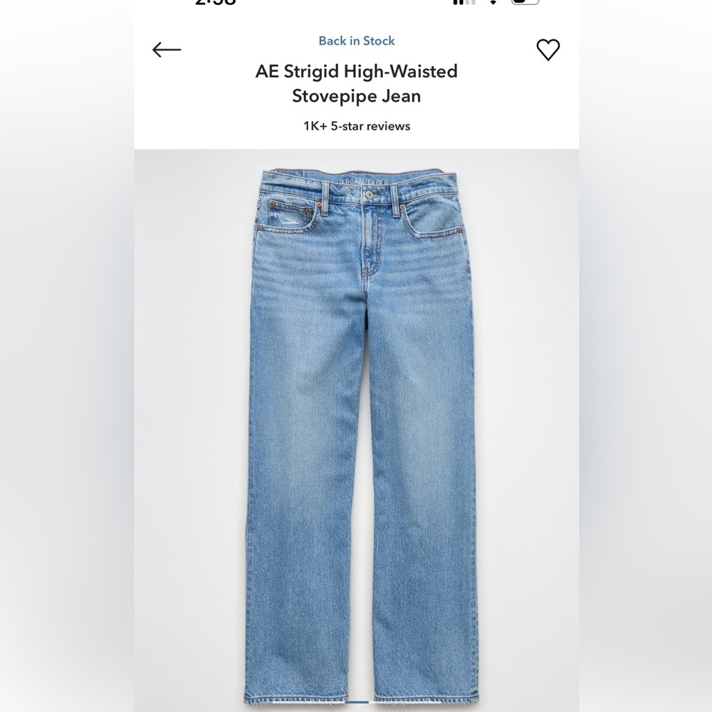 American Eagle Stovepipe Jeans size 00 short